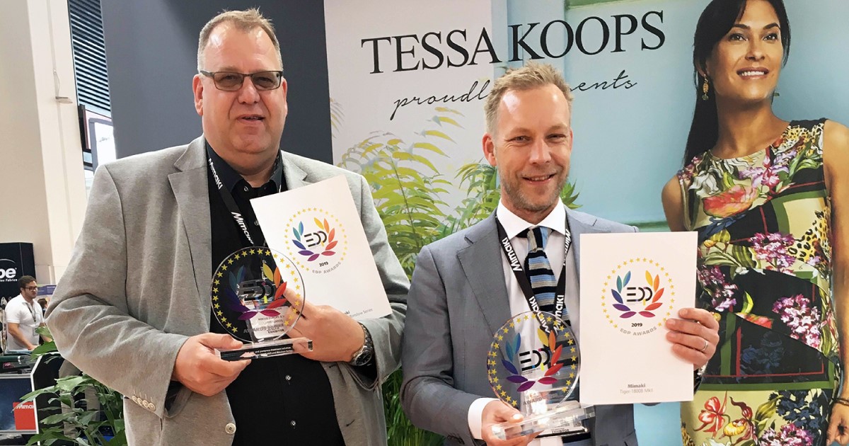 Mimaki Tiger 1800B Mkii Scoops Two Edp Awards at Fespa 2019 Mimaki Tiger 1800B Mkii Scoops Two Edp Awards at Fespa 2019